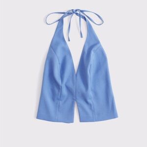 Abercrombie Tailored Halter Vest in Marine Blue size XS